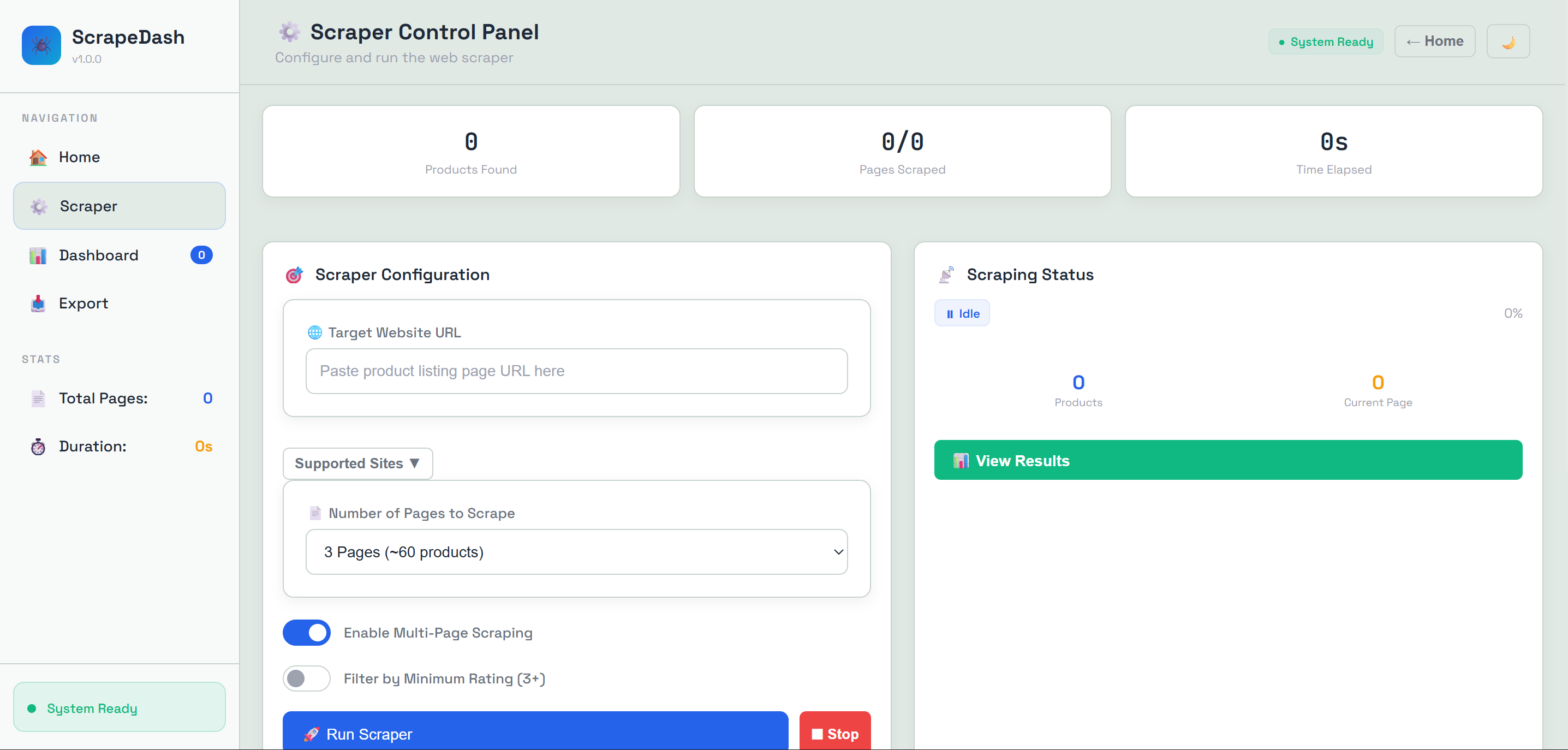 Web Scraper Dashboard thumbnail 2